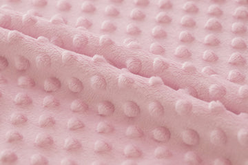 Light Pink Minky Bubble Dimple Dot Plush Fur Fabric Polyester 58-60"