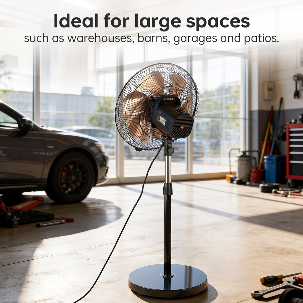 18 Inch DC Oscillating Metal Stand Pedestal Fan
