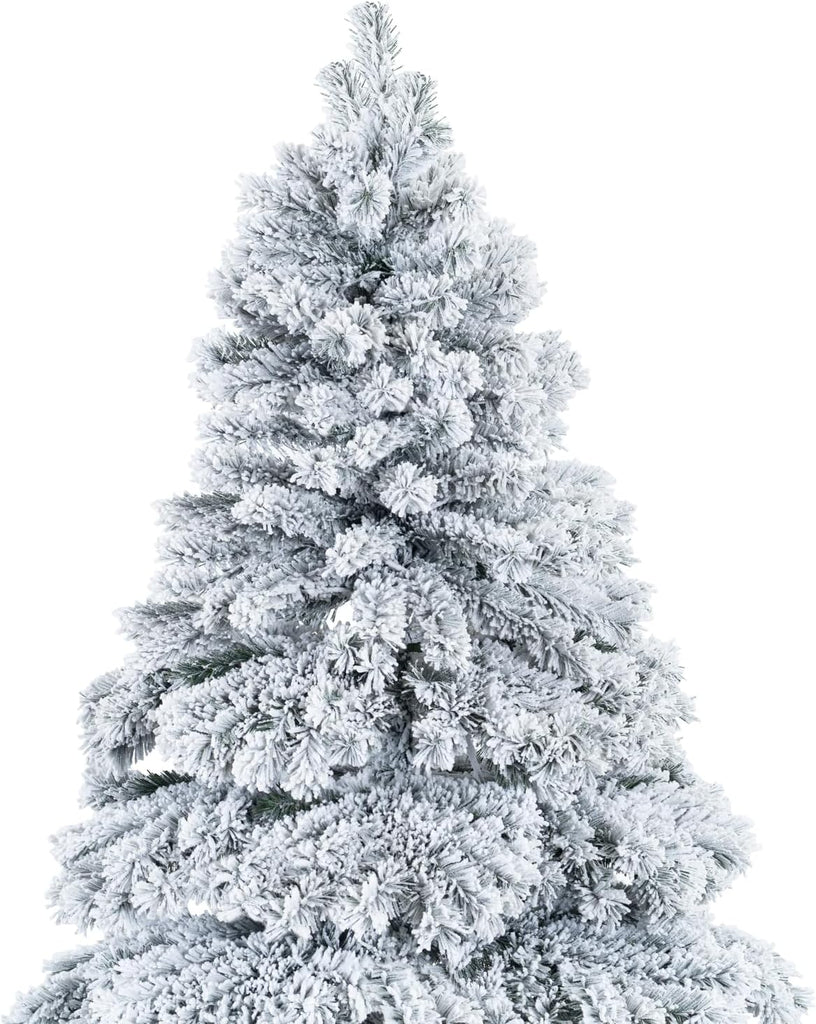 Artificial Prelit Snow Flocked Christmas Tree