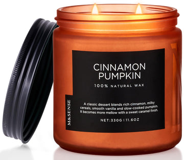 Scented Candles Cinnamon Pumpkin Non Toxic Fall Aromatherapy