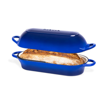 Enamelled Cast Iron Bread Loaf Pot - Dutch Oven For Sourdough Bread Baking - Oven Safe Non Stick Bread Pot