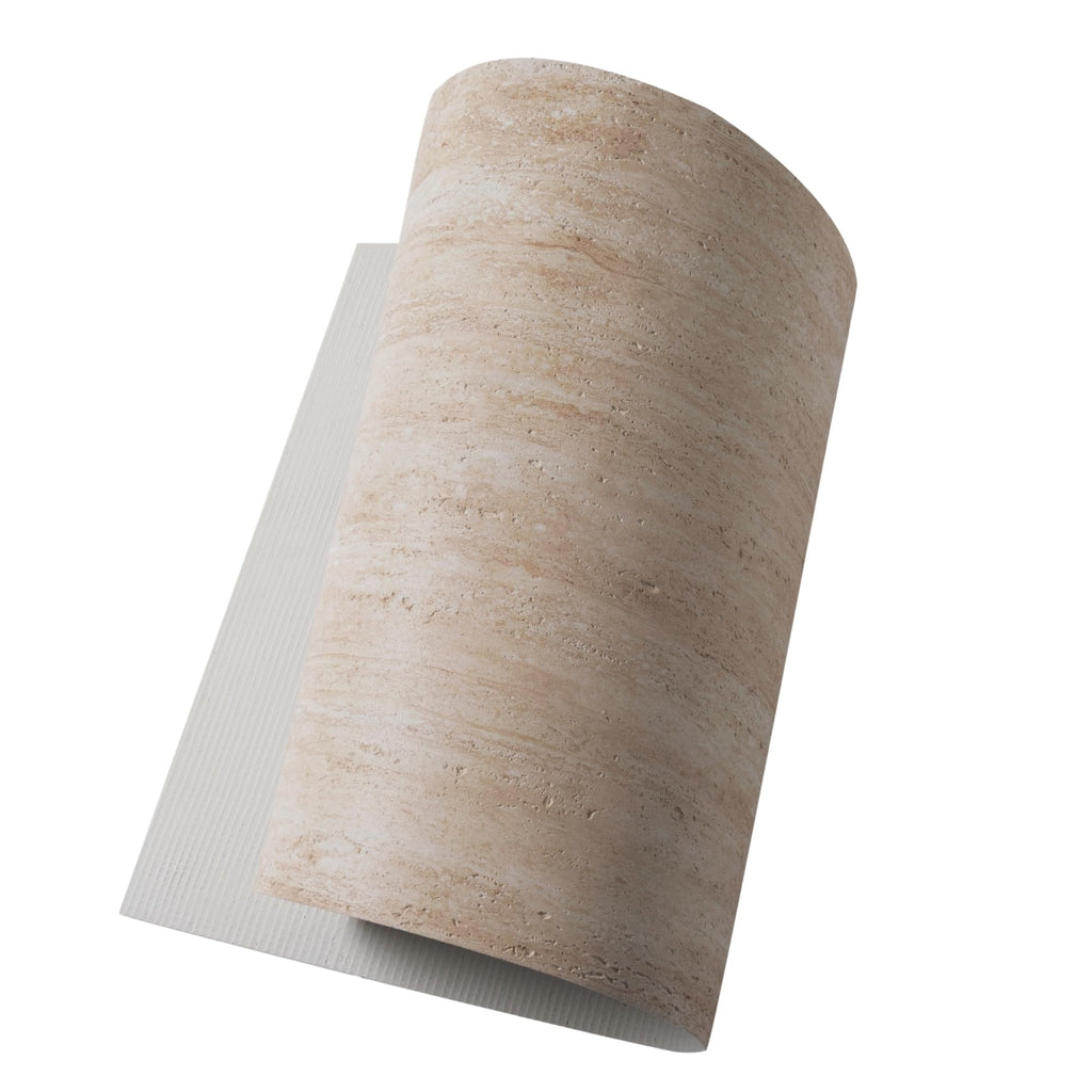 Faux Travertine Soft Stone Flexible Wall Panels 23.6" × 47.2", 4 Pcs