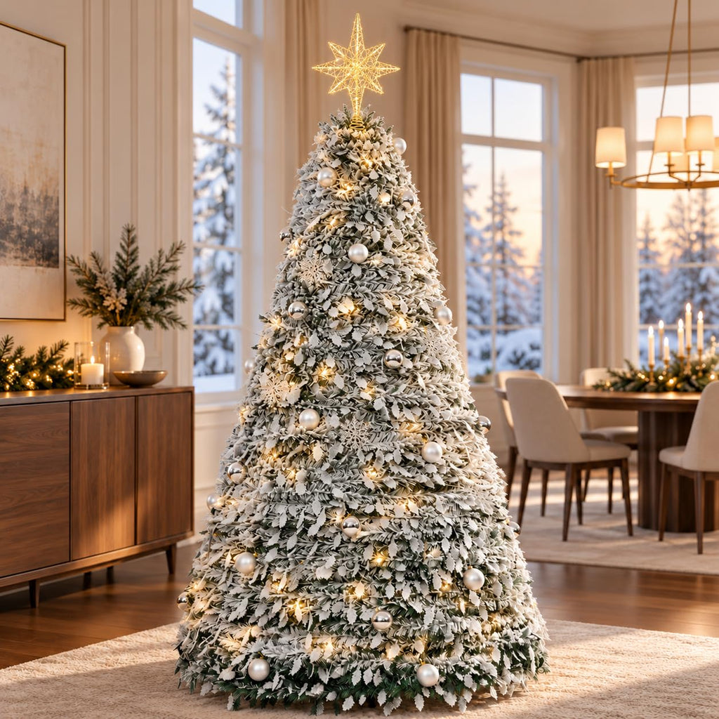 7.5FT Collapsible with Twinkle Lights, Pop Up Xmas Tree