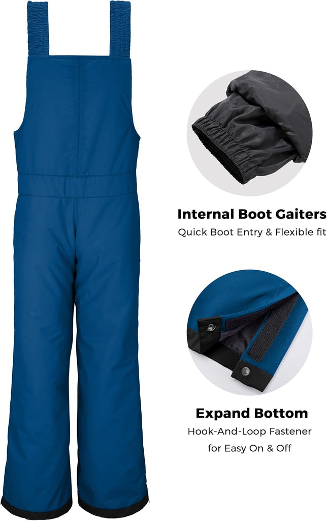 Boys Ski Pants Winter Insulated Snowboarding Overalls