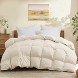 King Down Comforter - All Season Ultra Soft Goose Down & Feather Fiber Fill