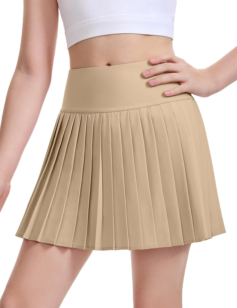Girls Tennis Skirt with Shorts Athletic Pleated Skort with Pockets