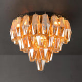 Modern Black Ceiling Light for Dining Room, Black Flush Mount Ceiling Lighting for Living Room, 4-Light Round Light Fixtures Chandelier for Bedroom, 17'' Semi Flush Mount Lights for Bathroom, Foyer A118-B0DXDSH4JD