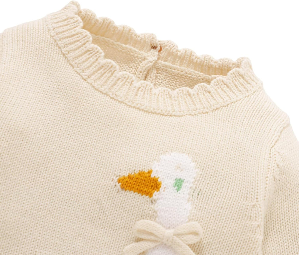 Cotton Baby Knitted Romper Girl Boy Cozy Clothes & Socks Set