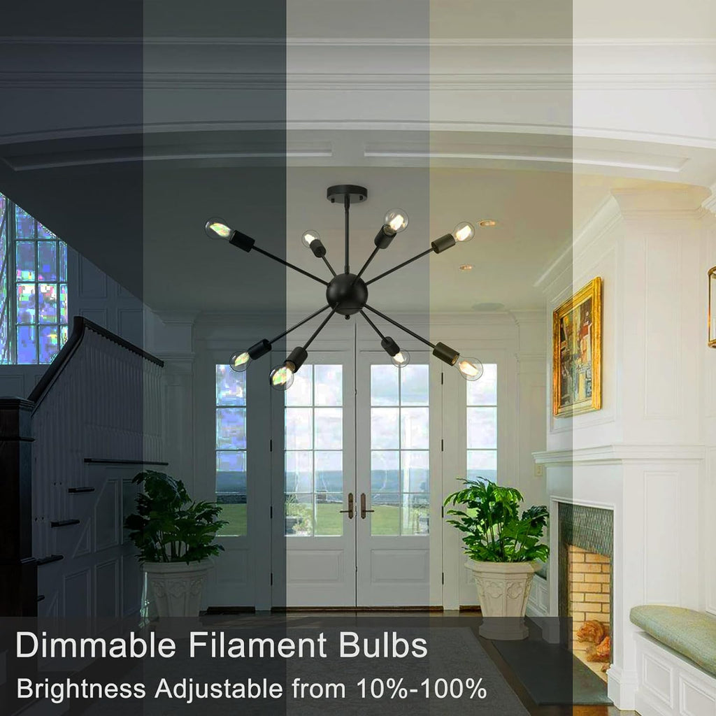 12 Pack A19 Vintage LED Edison Bulbs, Dimmable, 60W Equivalent, High Brightness 2700K Warm White, 8W E26 Standard