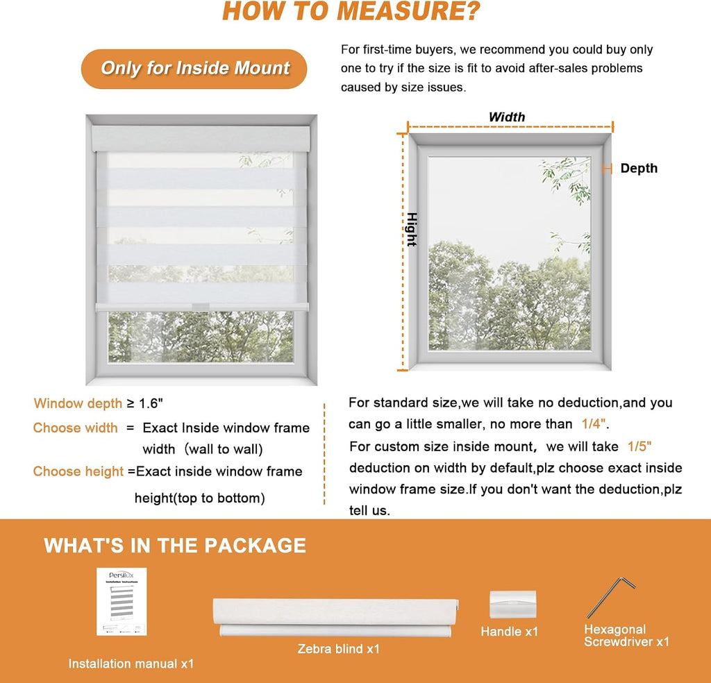 No Drill Zebra Blinds for Indoor Windows,Zebra Blinds for Windows,Kitchen,Pattern Linen Fabric,Pull Down Shades,Light