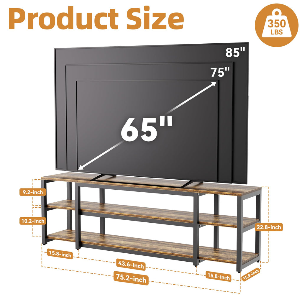 85 inch TV Stand, Entertainment Center for 70 75 80 85" TVs