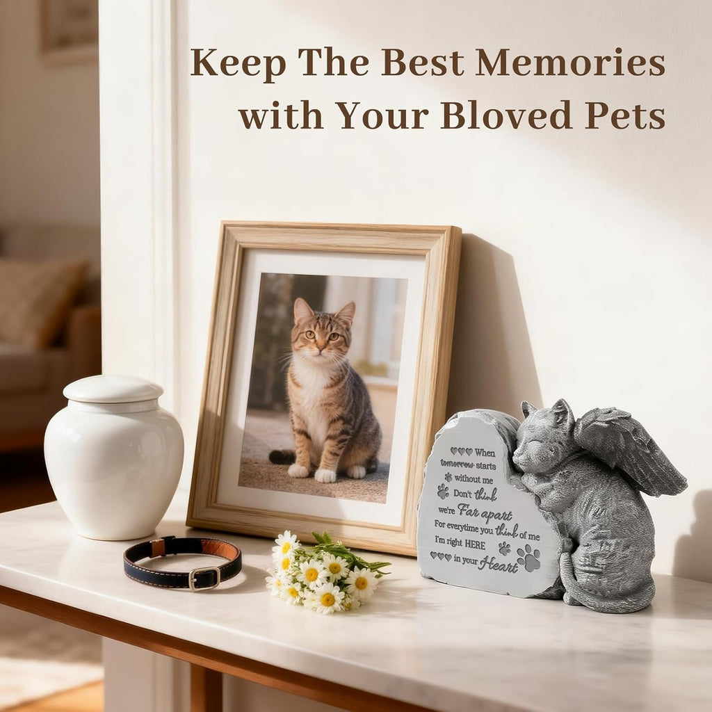 Cat Memorial Gifts for Loss of Cat, Pet Memorial Stone