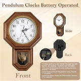 Sunexinlo Pendulum Wall Clocks Battery Operated,Regulator wall Clock with Pendulum,Vintage Decorative Grandfather Clock for Living...