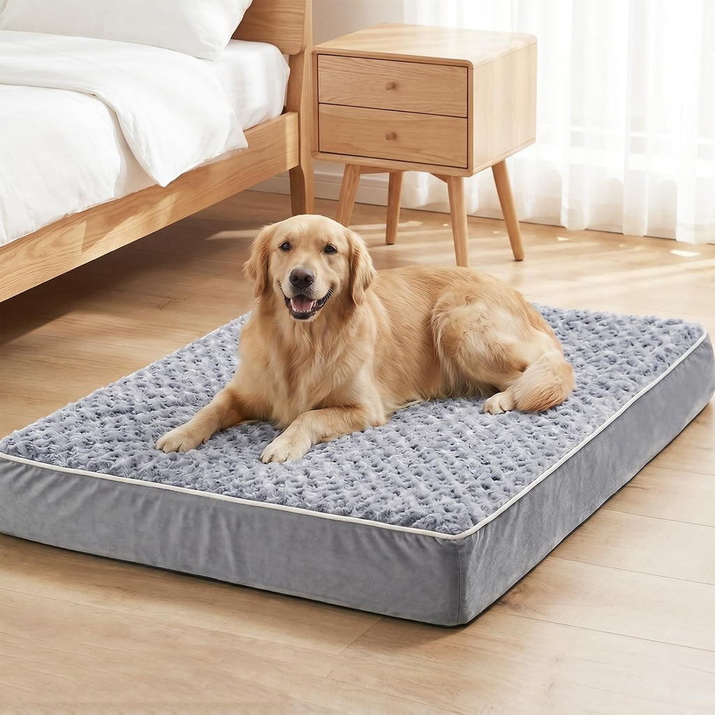 Orthopedic Washable XL Extra Large Dog Beds for Senior Dogs, Grey