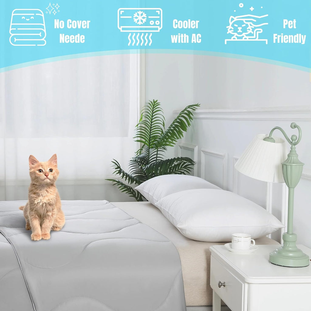 Cooling Comforter for Hot Sleepers, Summer Cooling Blanket King Size for Night Sweats, Breathable All-Season