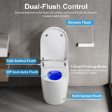 Smart Toilet with Bidet Built in, Bidet Toilet with Heated Seat and Night Light, One Piece Toilet for Bathroom