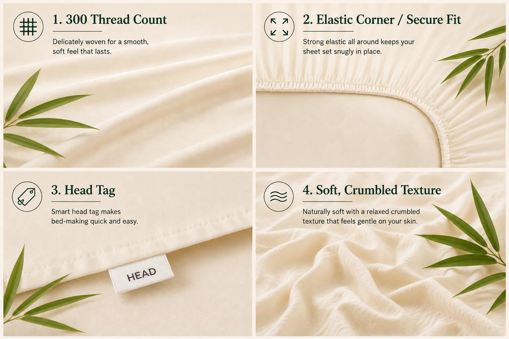 Bamboo Viscose Sheet Set, 4-Piece, Ivory Silk, Queen