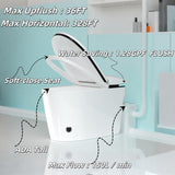 SouNor 750W Macerating Upflush Smart Toilet with Pump System for Basement,Toilets with Bidet 3-Water-inlet [ADA Tall]