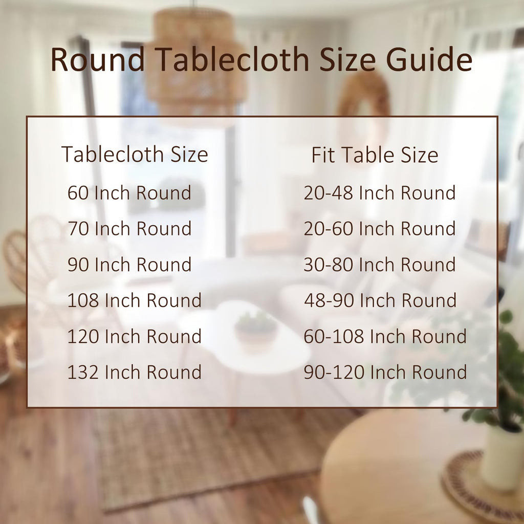 120 inch Round Tablecloth Washable Polyester Table Cloth Decorative Table Cover for Wedding Party Dining Banquet (120