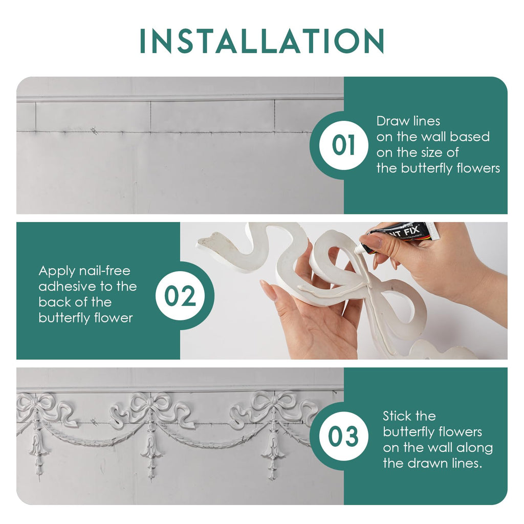 White Acanthus Leaf PVC Carved Applique Onlay 8.07 x 3.15IN