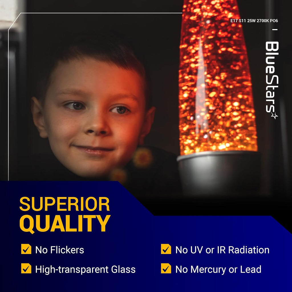 Lava Lamp Bulbs 25 Watt S11 E17 Intermediate Base