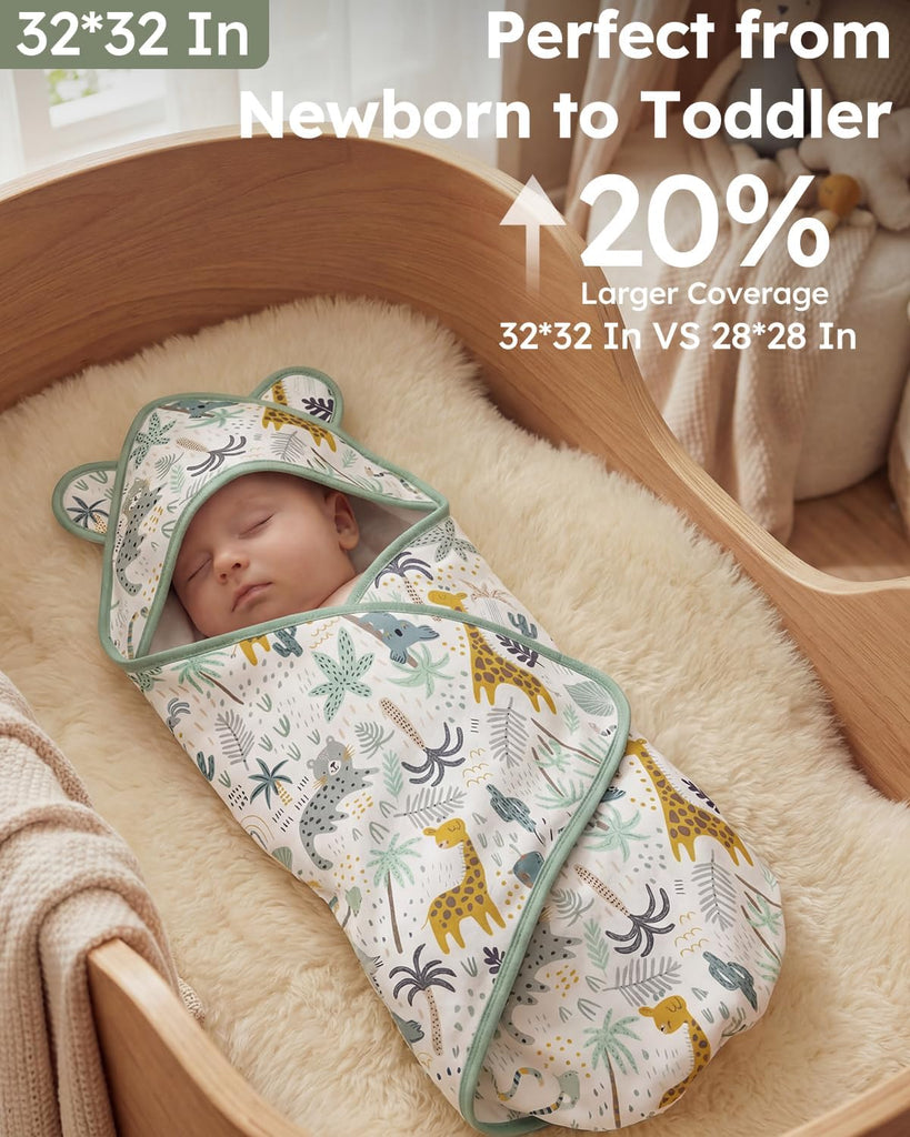 Hooded Baby Towels for Newborn 100% Organic Cotton Baby Bath Towel with Hood for Babies, Infant, Toddler and Kids