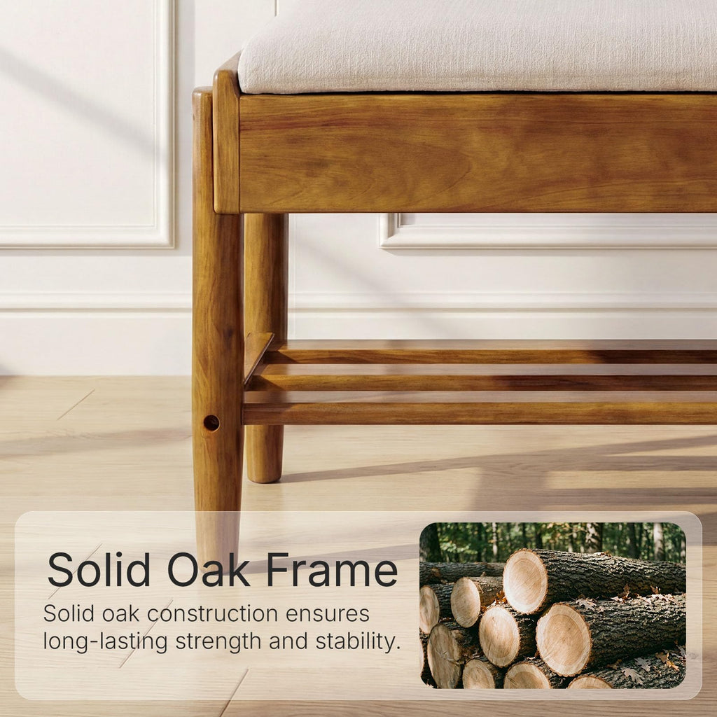 2 Tier Shoe Rack Bench with Flip-Top Storage, 39.3" Solid Wood Shoe Rack Bench with Chenille Cushion, Closet