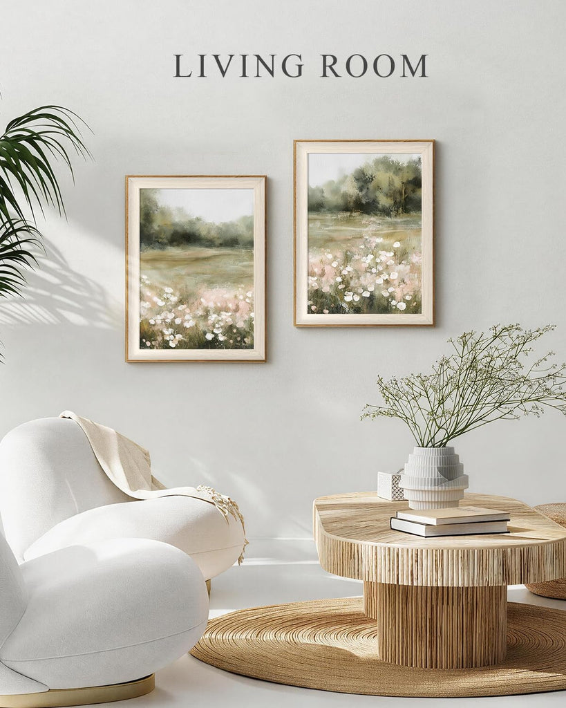 Framed Rustic Countryside Garden Scene Wall Art Set, 12×16 Inch