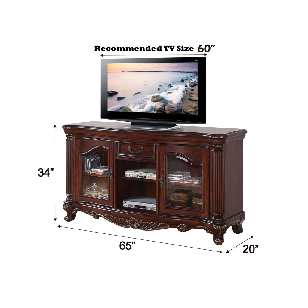 Remington TV Stand, Brown Cherry