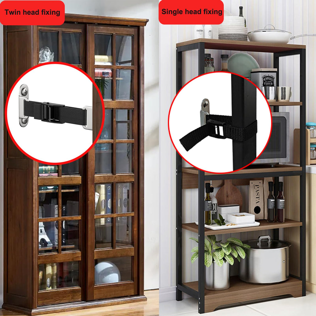 Furniture Anchors,2 Sets,Anti Tip Furniture Wall Anchor for Baby Proofing
