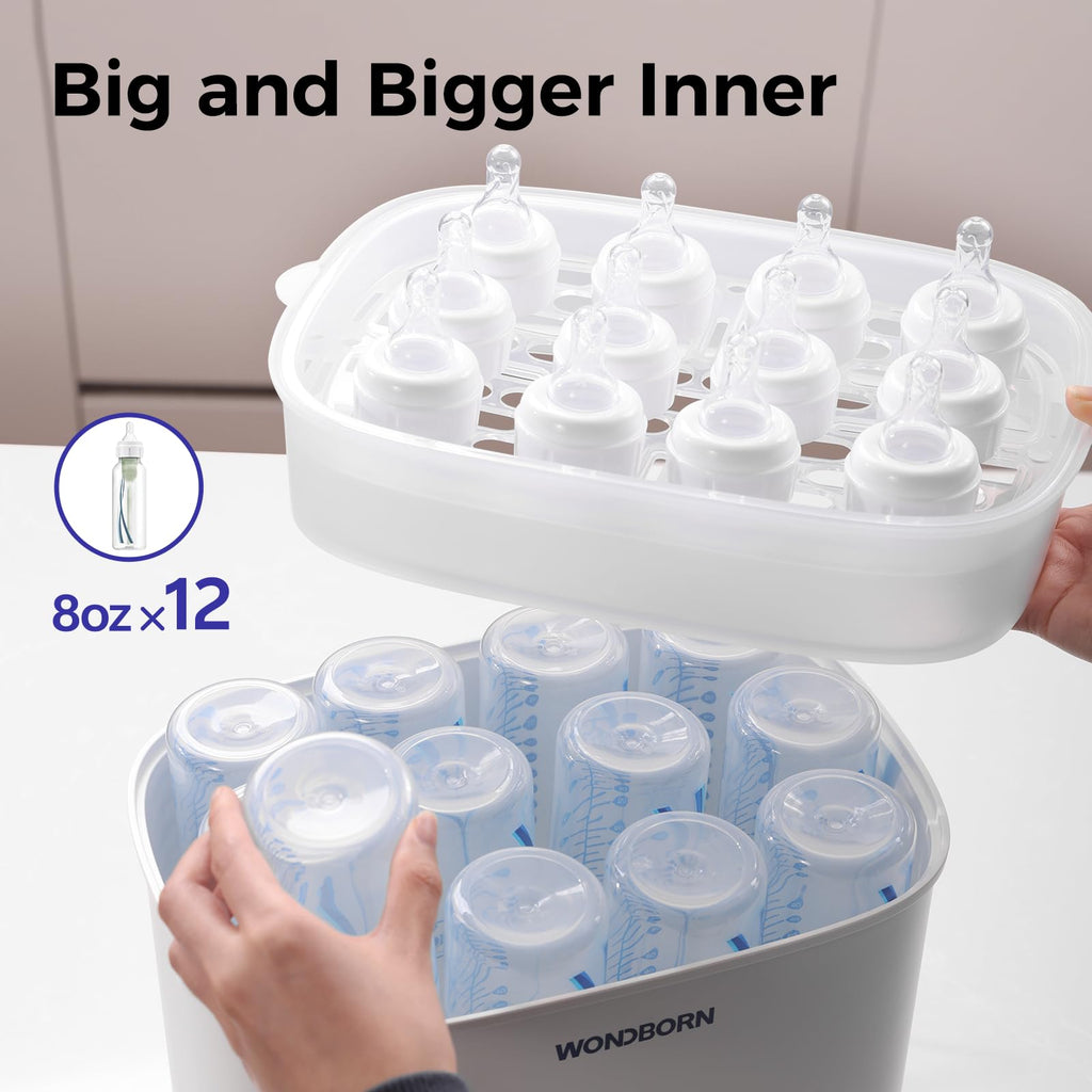 Large Baby Bottle Sterilizer and Dryer, 99.999% Deep Sterilization