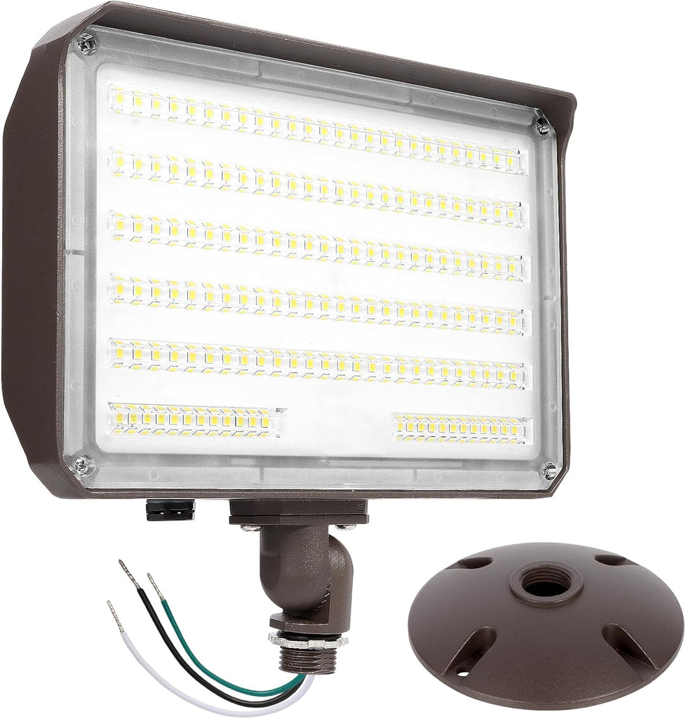 100W LED Flood Light Dusk to Dawn Knuckle floodlight 5000K 14000Lm ETL List | Outdoor Floodlight with Photocell