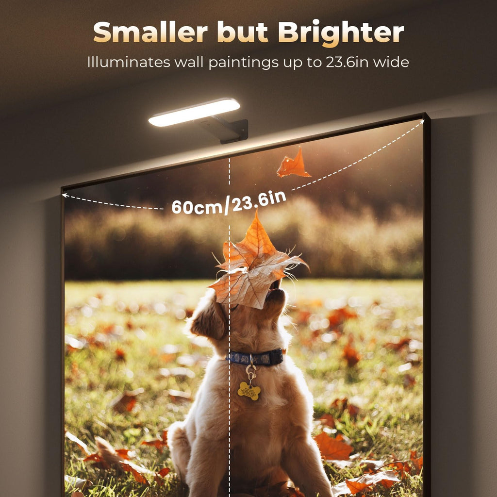 2 Pack Picture Lights for Wall Rechargeable, Picture Frame Lights