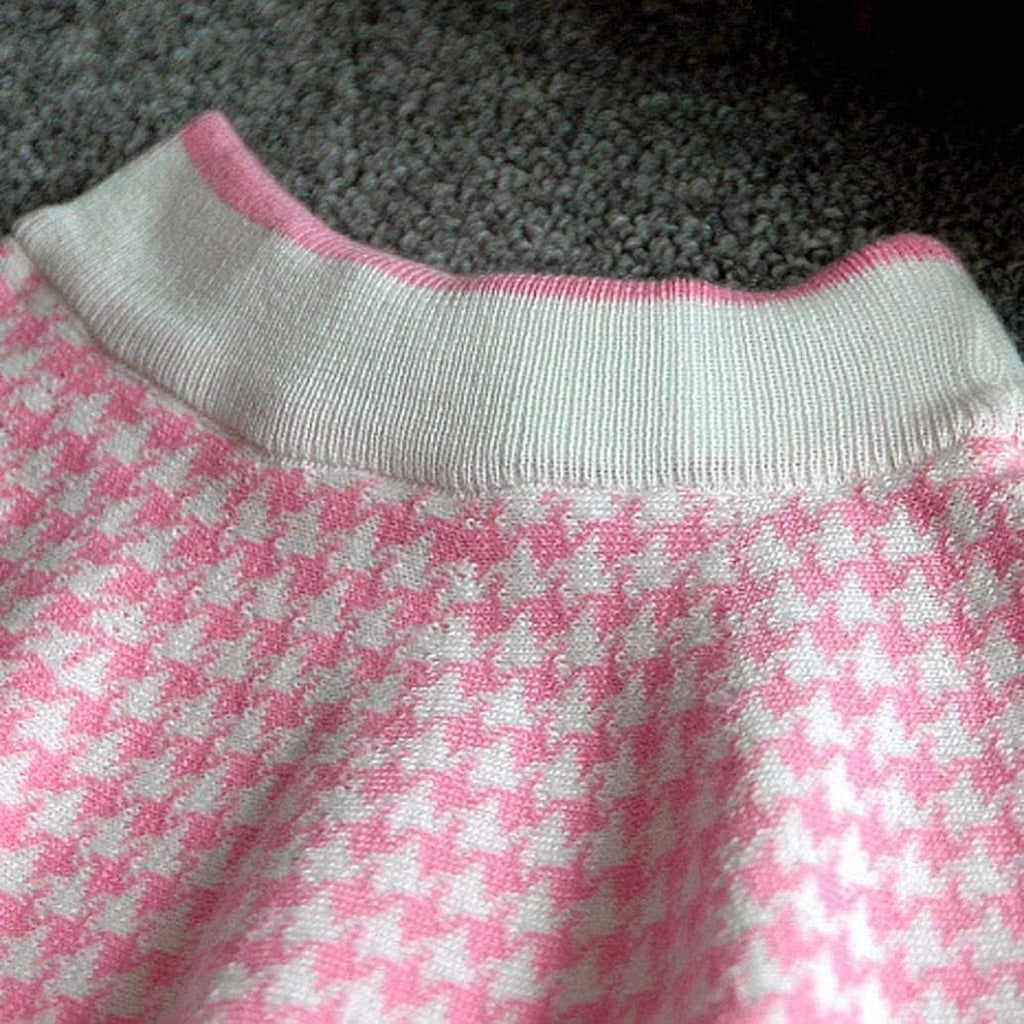 Girls Dress Autumn Winter Toddler Kids Plaid Knitted Sweater Dress Set Baby Girls Coat Tops+Skirt Set