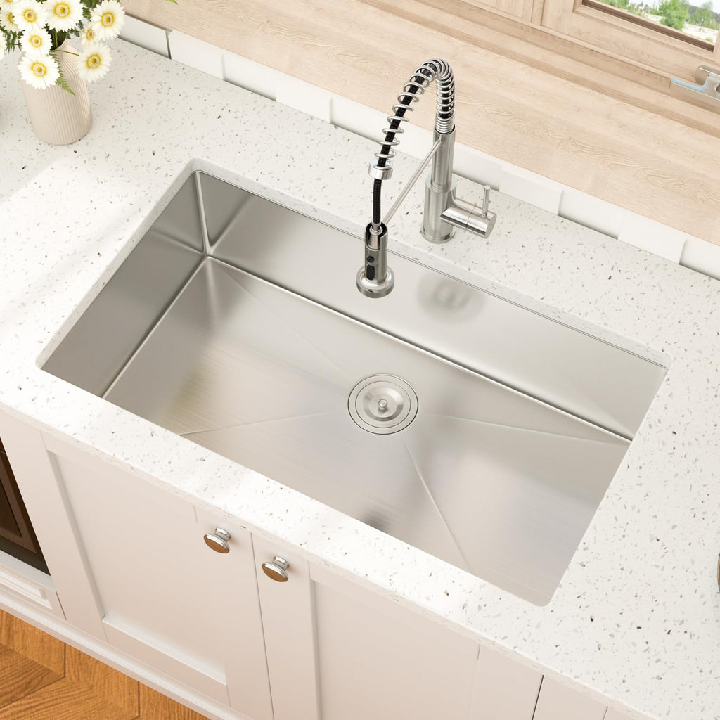 33 Undermount Stainless 33x19 Inch Sink Single Bowl