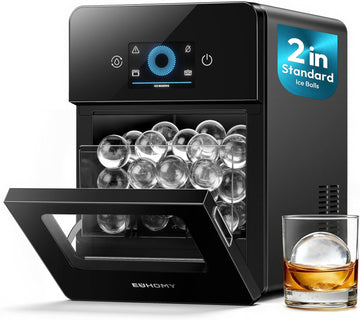 2" Ice Ball Maker Countertop, 4Pcs Ready in 40Mins, 144Pcs/day, Self-Cleaning Sphere Ice Maker Machine with Clear