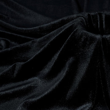Black Velvet Fabric by The Yard, 5 Yards x 60 Inch Wide