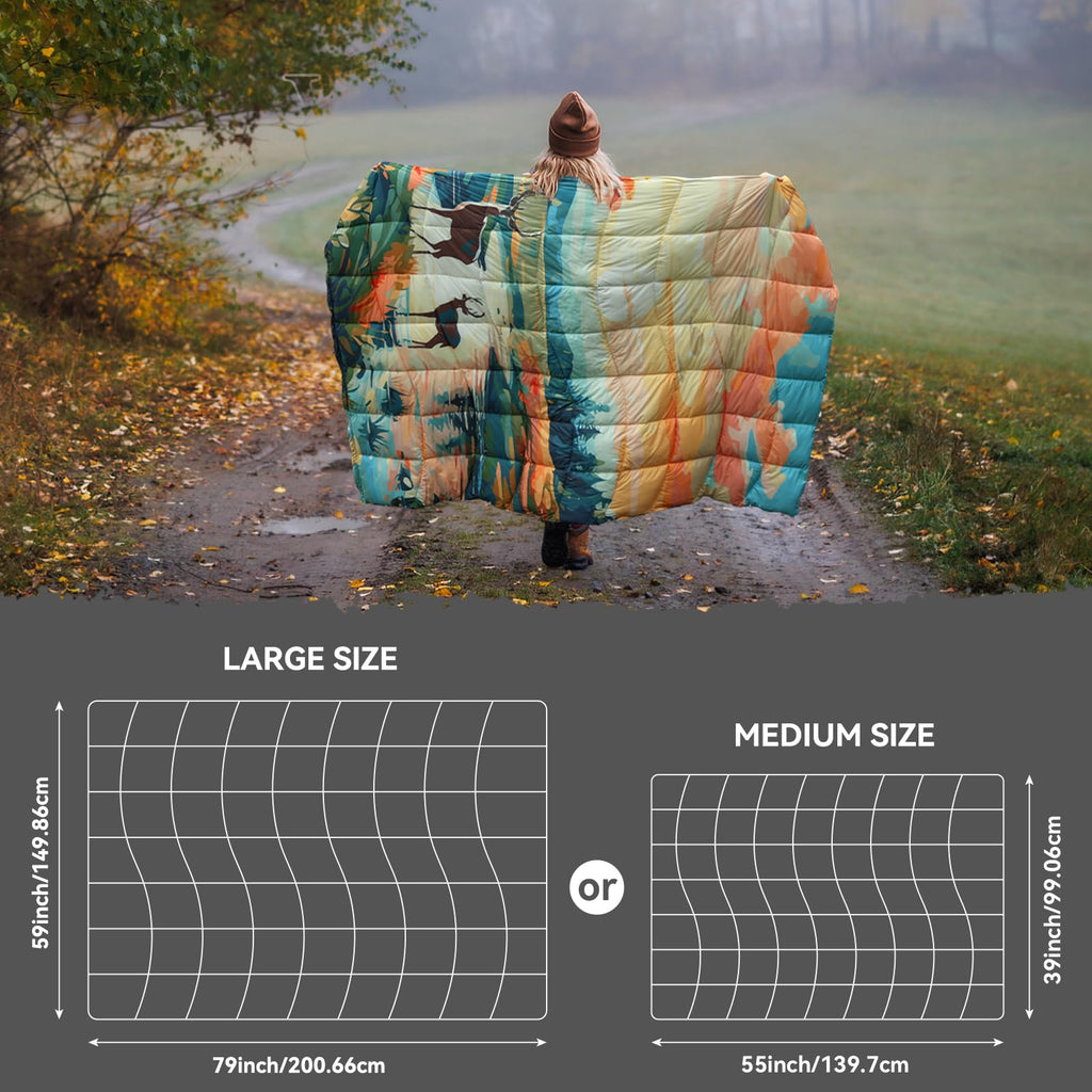 Camping Blanket Puffy Camp Blanket Large Outdoor Blanket