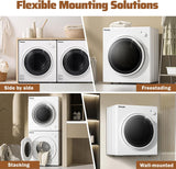 Portable Dryer for Clothes 1500W, 110V Laundry Dryer with Stainless Steel Tub, 4 Drying Mode, Portable Dryers for