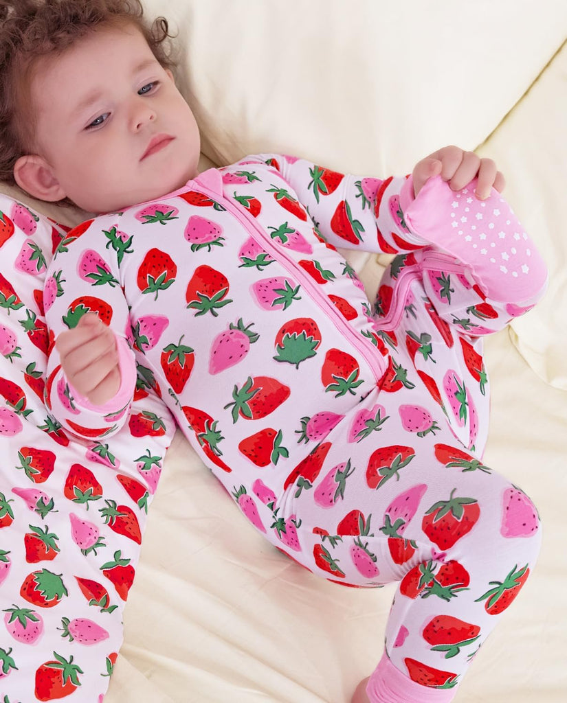 Viscose Derived from Bamboo Baby Footie Pajamas Convertible Sleeper for Baby Girl Zipper Onesie