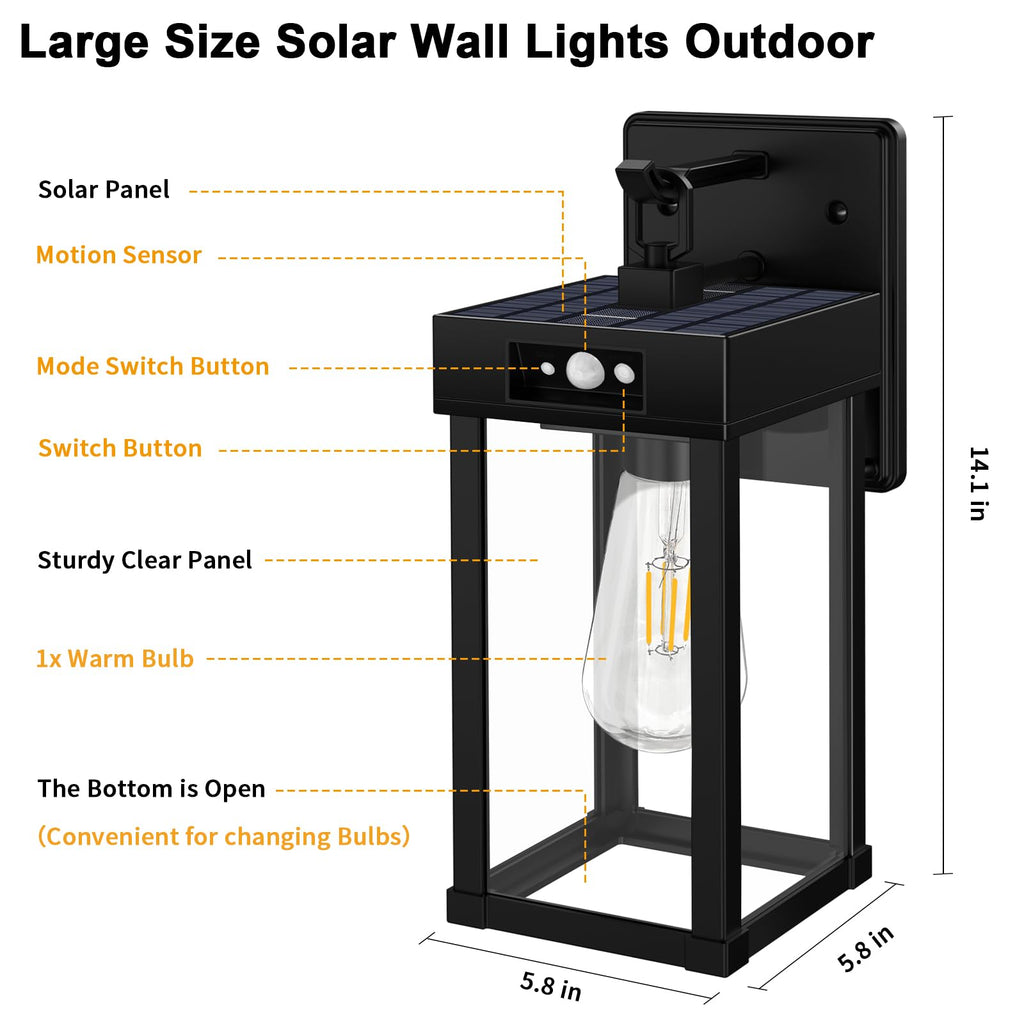 Outdoor Solar Wall Lights Fixtures Exterior Solar Wall Lantern