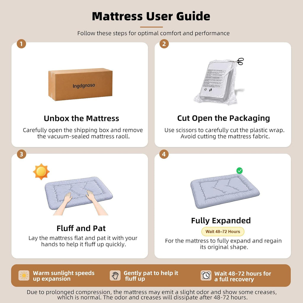 Japanese Floor Mattress, 3.5" Thicken Futon Mattress Tatami Mat