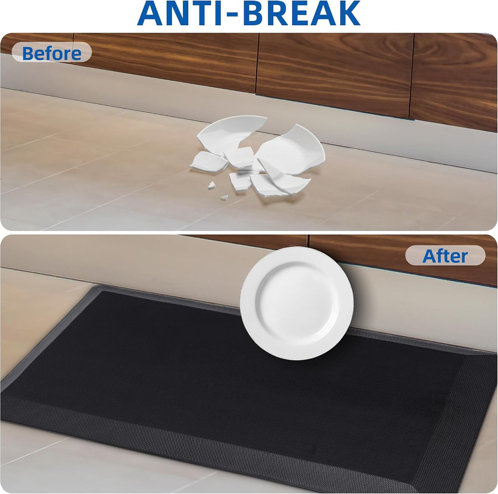Extra Thick Anti Fatigue Mat Floor, 20x32, Black | 9/10 Inch Thick, Cushioned Standing Desk Mat, Memory Foam