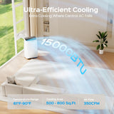 15000 BTU Portable Air Conditioners Cools Up to 800 Sq.Ft., 4-in-1 Smart Portable AC Unit with Cooling, Dehumidifier
