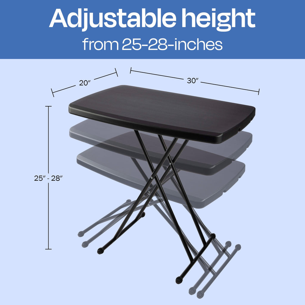 Indoor & Outdoor Portable Folding Table, Black, 2.5ft