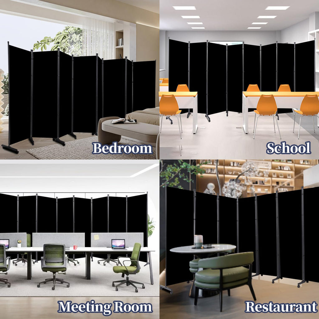Room Divider 6 Panel-176''Wide Folding Privacy Screen, Large Partition Wall