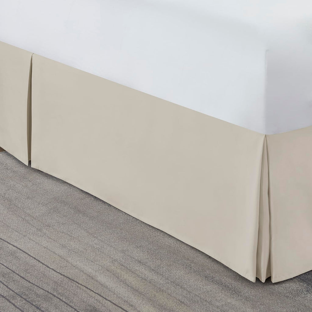 Bed Skirt - Bed Skirt 14 Inch Drop - Brushed Microfiber Bed Skirts - Hotel Quality Pleated Bed Skirt