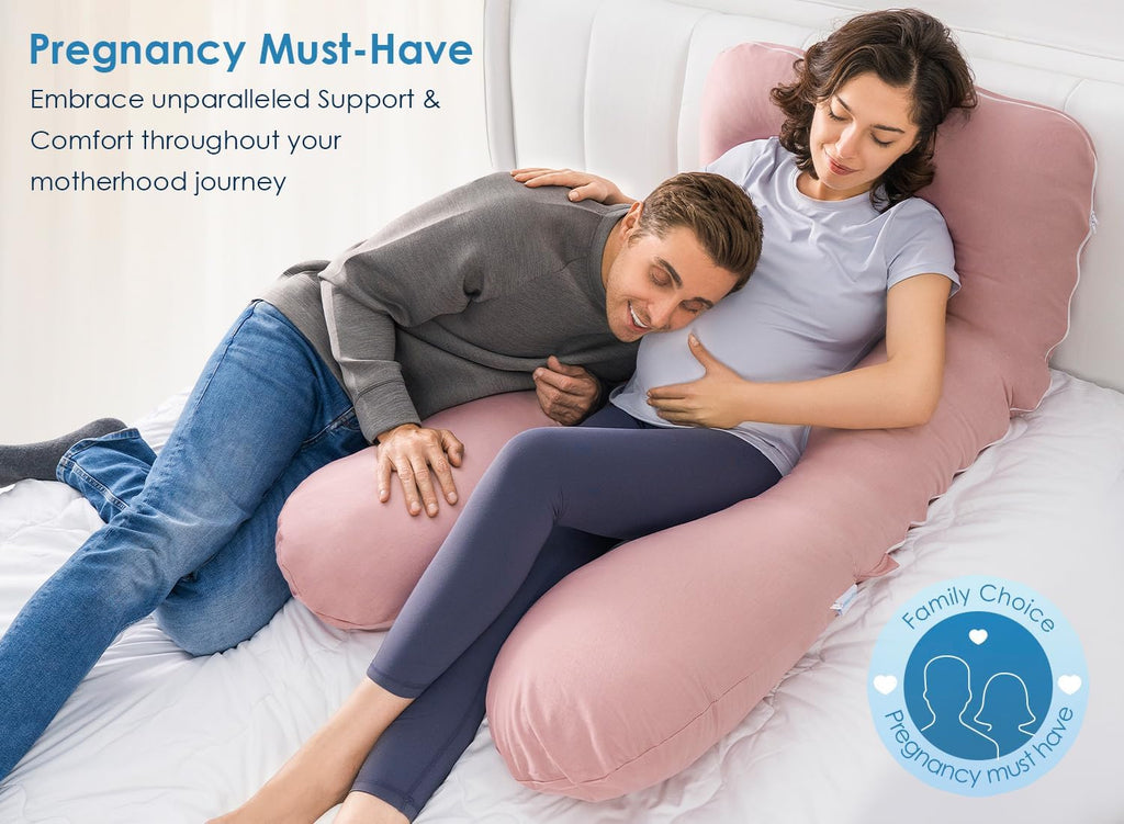 Pregnancy Pillows for Sleeping, Cooling U Shaped Body Pillow, Maternity Pillow for Pregnant Women with Silky Soft