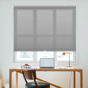 Cordless 1.5" Light Filtering Cellular Shade, Anchor Gray
