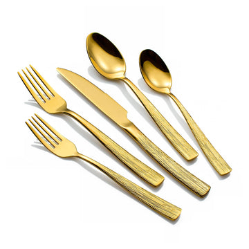 40-Piece Gold Silverware Set for 8